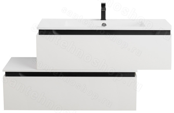 Тумба с раковиной Cezares Slider 00-00017113 100x31 подвесная, белая матовая 100x31 подвесная, белая матовая