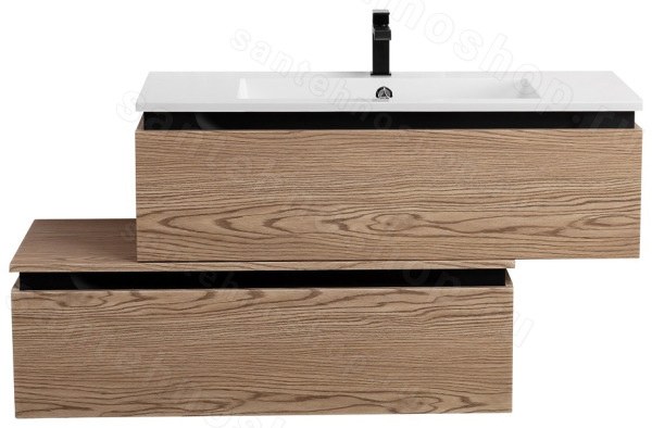 Тумба с раковиной Cezares Slider 00-00017114 100x31 подвесная, дуб тангент 100x31 подвесная, дуб тангент