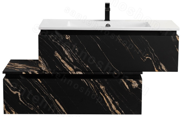 Тумба с раковиной Cezares Slider 00-00017116 100x31 подвесная, черный фьюжн 100x31 подвесная, черный фьюжн