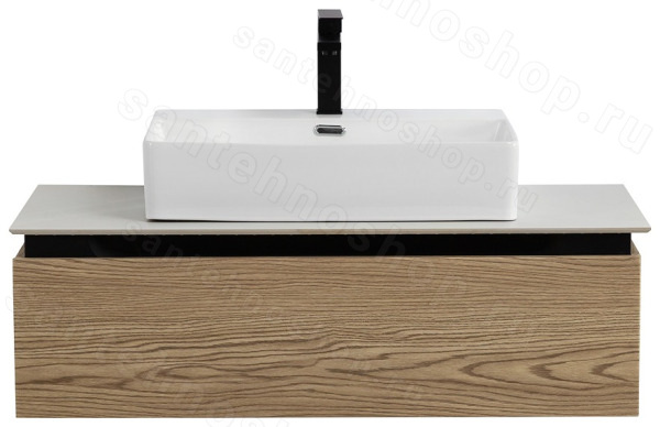 Тумба с раковиной Cezares Slider 00-00018459 101x30 подвесная, дуб тангент 101x30 подвесная, дуб тангент