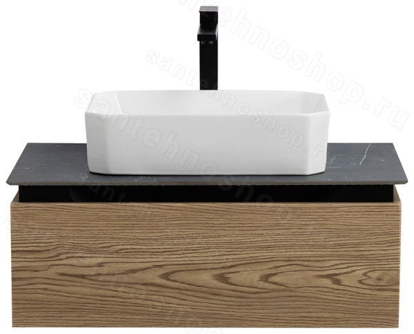 Тумба с раковиной Cezares Slider 00-00018483 81x30 подвесная, дуб тангент 81x30 подвесная, дуб тангент