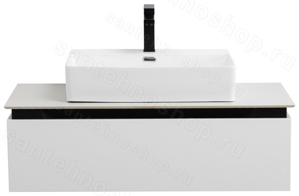 Тумба с раковиной Cezares Slider 45782 101x30 подвесная, белая матовая 101x30 подвесная, белая матовая