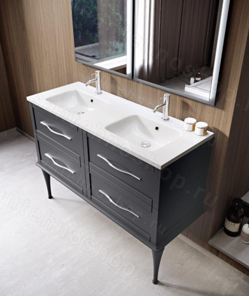 Тумба с раковиной Cezares Tiffany 00-00012655 120x56 подвесная, серое облако 120x56 подвесная, серое облако