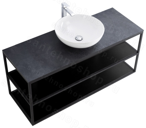 Консоль под раковину Cezares Cadro 00-00012912 120x60 подвесная, черная 120x60 подвесная, черная