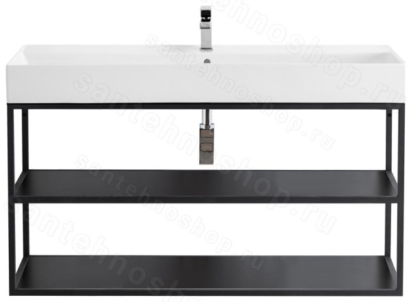 Консоль с раковиной Cezares Cadro 00-00011445 120x71 подвесная, черная 120x71 подвесная, черная