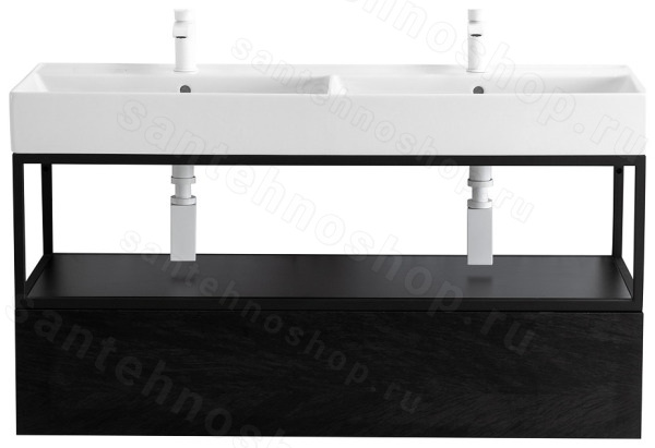 Консоль с раковиной Cezares Cadro 00-00012910 120x43 подвесная, черная 120x43 подвесная, черная