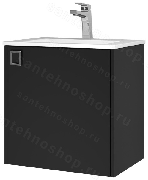 Тумба с раковиной в ванную Uperwood Aurora KAurora50bm 50x36, черный матовый 50x36, черный матовый