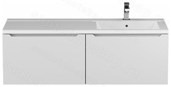 Тумба с раковиной Uperwood Tanos 291021016 120x48 подвесная, правая, белая 120x48 подвесная, правая, белая