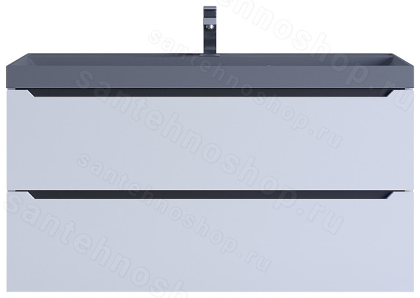 Тумба с раковиной Uperwood Tanos-Classic Quartz 3930421703 100x45, белая графит/бетон 100x45, белая графит/бетон