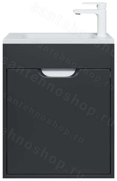 Тумба с раковиной Uperwood Modul 393020545 50x21 подвесная, матовая, черная 50x21 подвесная, матовая, черная
