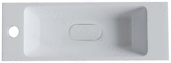 Тумба с раковиной Uperwood Modul 393020557 60x21 подвесная, матовая, белая/графит 60x21 подвесная, матовая, белая/графит