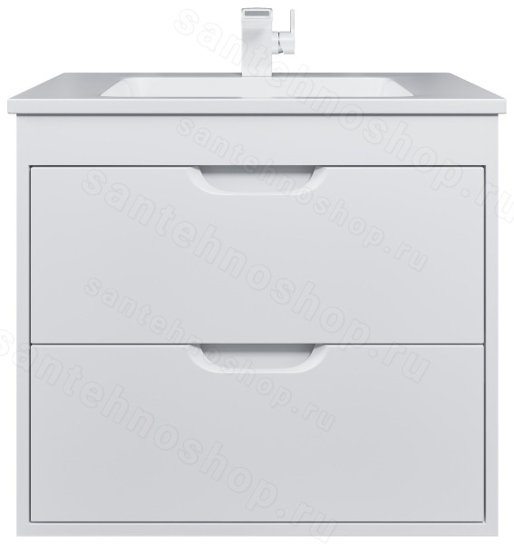 Тумба с раковиной Uperwood Modul 393020548 65x45 подвесная, матовая, белая 65x45 подвесная, матовая, белая