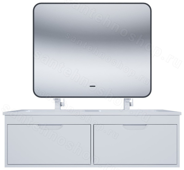 Тумба с раковиной Uperwood Modul KModul120W 120x45 подвесная, матовая, белая 120x45 подвесная, матовая, белая