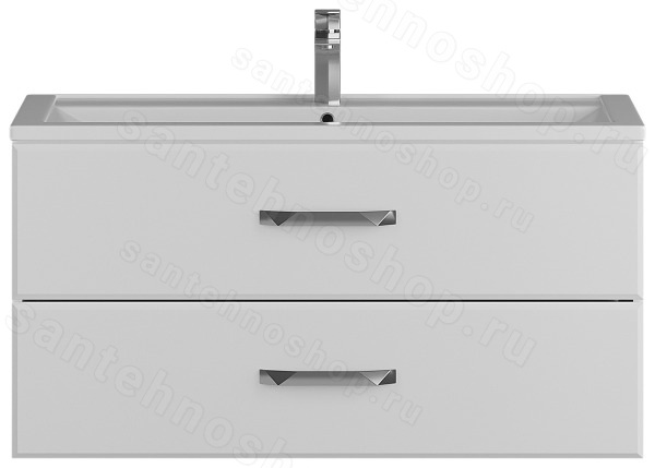 Тумба с раковиной Uperwood Foster 291020533 100x45 подвесная, белая 100x45 подвесная, белая