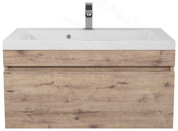 Тумба с раковиной Uperwood Eva 3930313471 75x47 подвесная, Крафт Табачный, выдвижной ящик 75x47 подвесная, Крафт Табачный, выдвижной ящик