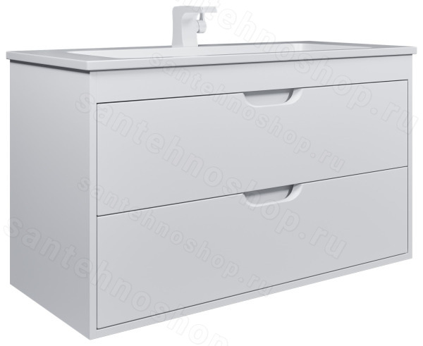 Тумба под раковину подвесная Uperwood Modul 2930205254 95x44, белая матовая 95x44, белая матовая