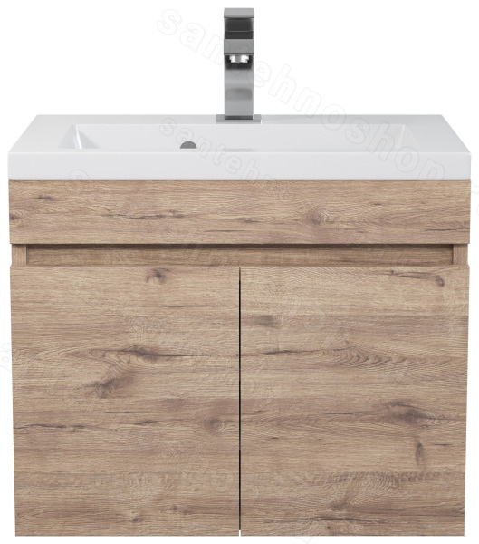 Тумба под раковину Uperwood Eva 3930213461 50x34 подвесная, Крафт Табачный, с дверцами 50x34 подвесная, Крафт Табачный, с дверцами