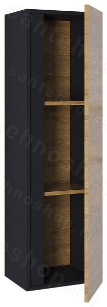 Шкаф-пенал Uperwood Barsa 293020545 35x120, черный/дуб сонома 35x120, черный/дуб сонома