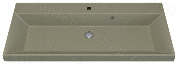 Раковина Uperwood Classic Quartz 293020636 100x45, бежевая матовая, десерт 100x45, бежевая матовая, десерт