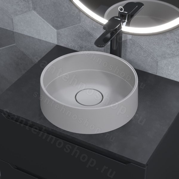 Раковина Uperwood Tanos Quartz RTanosQuartz35J 35x35, белая матовая, жасмин 35x35, белая матовая, жасмин