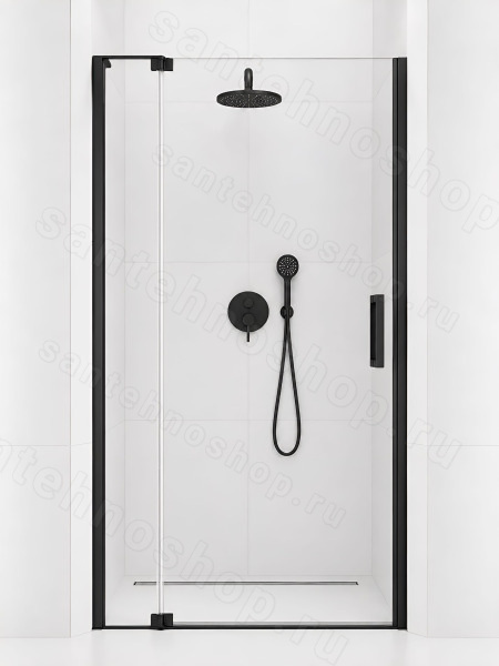Душевая дверь Cezares SLIDER SLIDER-B-1-100/110-C-NERO 100x195 распашная, профиль черный мат