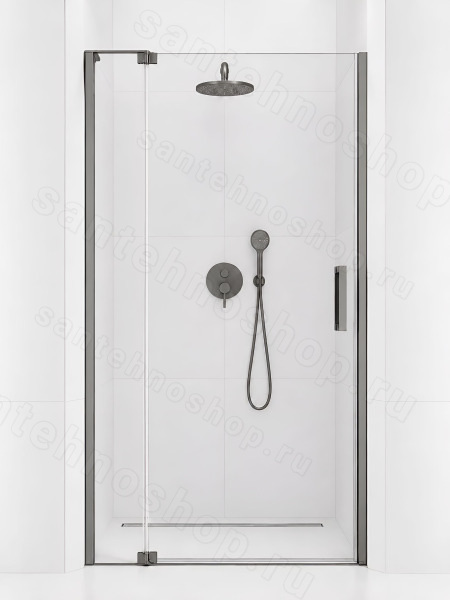 Душевая дверь Cezares SLIDER SLIDER-B-1-90/100-C-GM 90x195 распашная, профиль сталь