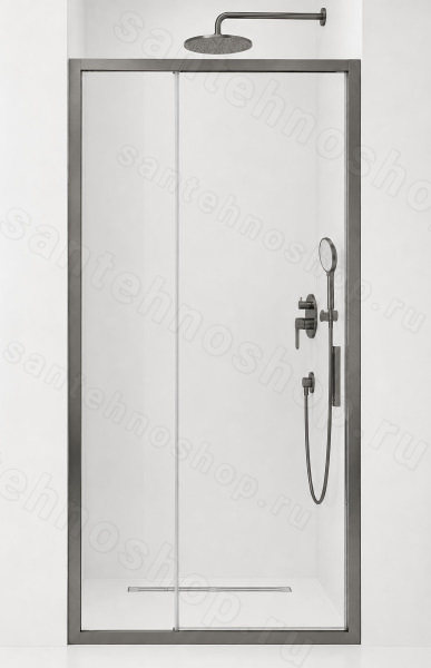 Душевая дверь Cezares MOLVENO MOLVENO-BF-3-120-C-GM-IV 120x195 раздвижная, профиль сталь