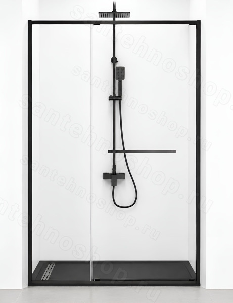 Душевая дверь Cezares LUX LUX-B-FS-11-100-C-GM 100x195 раздвижная, профиль сталь