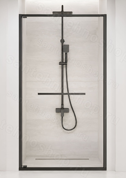 Душевая дверь Cezares LUX LUX-B-FS-1-80-C-GM 80x195 раздвижная, профиль сталь