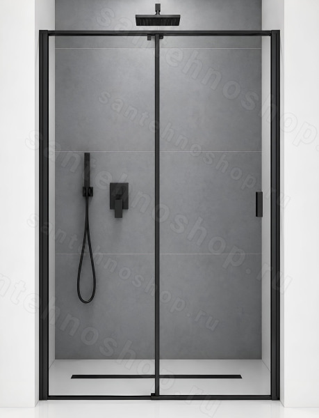 Душевая дверь Cezares URBAN URBAN-B-12-120-C-NERO 120x195 распашная, профиль черный матовый