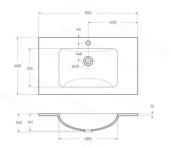 Стеклянная раковина BelBagno BB810/465-LV-VTR-BO