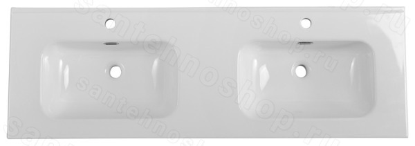 Керамическая раковина с двумя чашами BelBagno BB1400-2-ETL