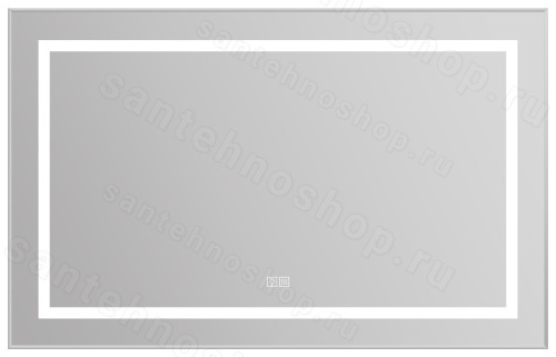 Зеркало с подсветкой BelBagno KRAFT SPC-KRAFT-1085-685-TCH-WARM 108.5x68.5, сатин