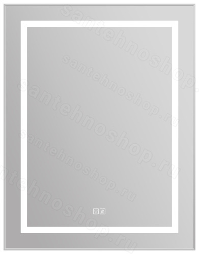 Зеркало с подсветкой BelBagno KRAFT SPC-KRAFT-685-885-TCH-WARM 68.5x88.5, сатин