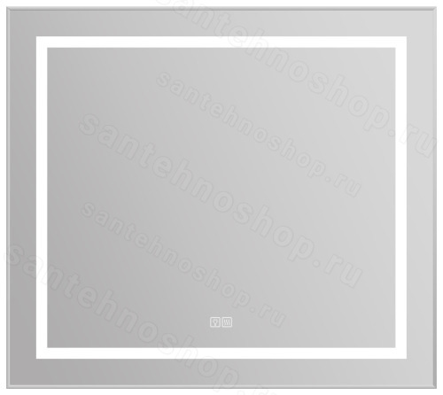 Зеркало с подсветкой BelBagno KRAFT SPC-KRAFT-885-785-TCH-WARM 88.5x78.5, сатин