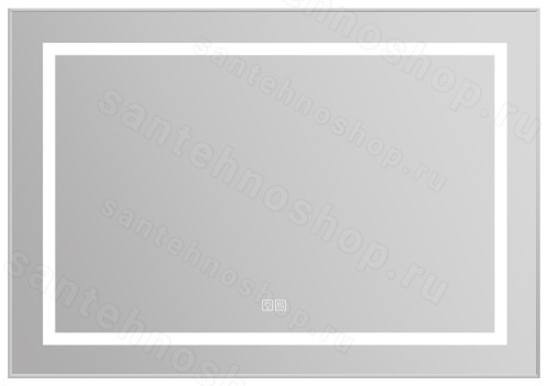 Зеркало с подсветкой BelBagno KRAFT SPC-KRAFT-985-685-TCH-WARM 98.5x68.5, сатин