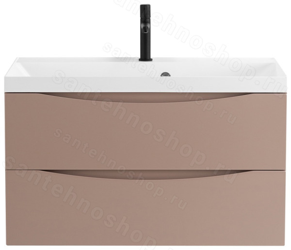 Тумба под раковину BelBagno Marino MARINO-800-2C-SO-CL-P 80x45 подвесная, Капучино глянец (Capucin