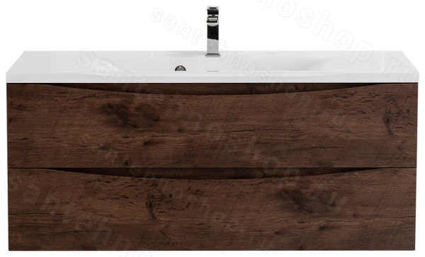 Тумба под раковину BelBagno Marino MARINO-1100-2C-SO-RW-P 110x45 подвесная, Дуб мавританский (Rove
