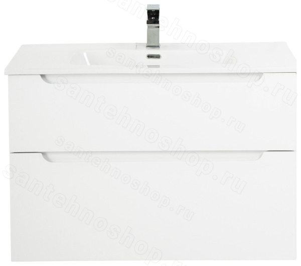 Тумба под раковину BelBagno Etna H60 ETNA-H60-1000-2C-SO-BL-P 100x45 подвесная, Белый глянцевый (B