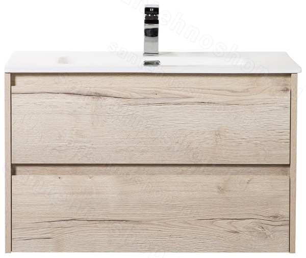 Тумба под раковину BelBagno Kraft KRAFT-800-2C-SO-RGB 80x46 подвесная, Дуб галифакс белый (Rovere