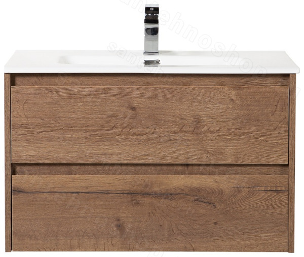Тумба под раковину BelBagno Kraft KRAFT-800-2C-SO-RT 80x46 подвесная, Дуб табачный (Rovere Tabacco