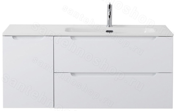 Тумба под раковину BelBagno Etna ETNA-1200-2C-1A-SO-BL-R 120,9x46,2 подвесная, Белый глянцевый (Bi