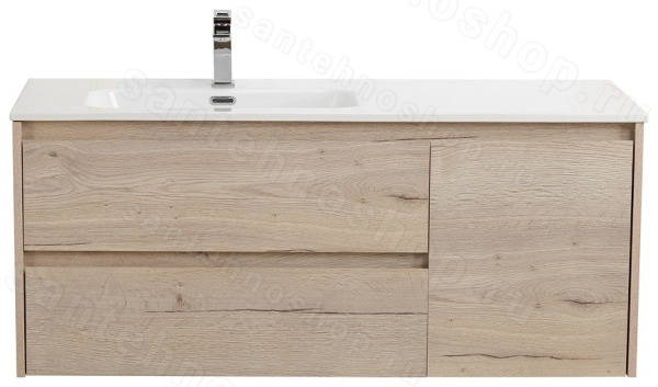 Тумба под раковину BelBagno Kraft KRAFT-1200-2C-1A-SO-RGB-L 120x46 подвесная, Дуб галифакс белый (
