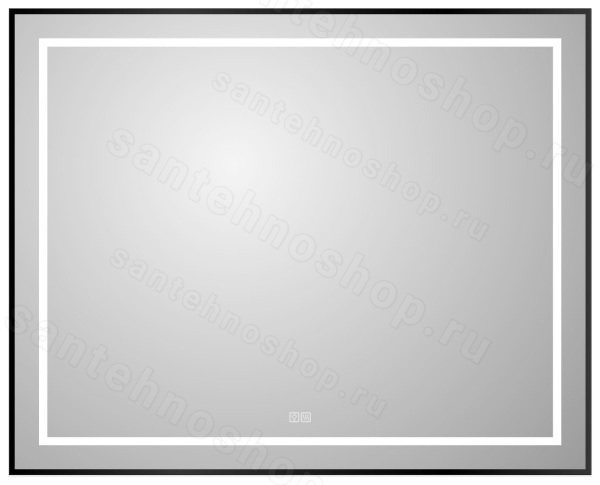 Зеркало с подсветкой BelBagno KRAFT SPC-KRAFT-1000-800-LED-TCH-WARM-NERO 100x80, черный