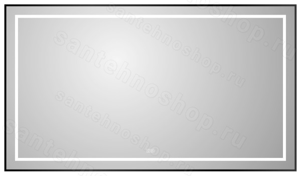 Зеркало с подсветкой BelBagno KRAFT SPC-KRAFT-1400-800-LED-TCH-WARM-NERO 140x80, черный