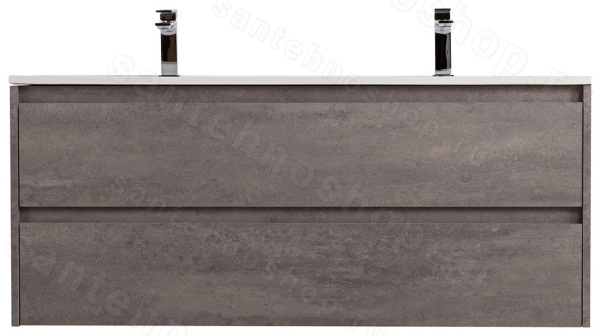 Тумба под раковину BelBagno Kraft KRAFT-1200-2C-SO-2-CG 120x46 подвесная, Серый цемент (Cemento Gr