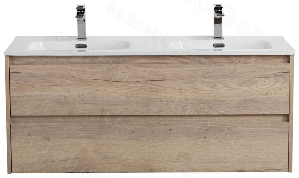 Тумба под раковину BelBagno Kraft KRAFT-1200-2C-SO-2-RGB 120x46 подвесная, Дуб галифакс белый (Rov