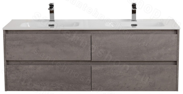 Тумба под раковину BelBagno Kraft KRAFT-1200-4C-SO-2-CG 120x46 подвесная, Серый цемент (Cemento Gr