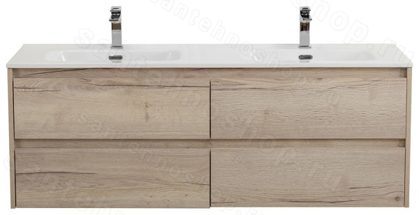 Тумба под раковину BelBagno Kraft KRAFT-1200-4C-SO-2-RGB 120x46 подвесная, Дуб галифакс белый (Rov
