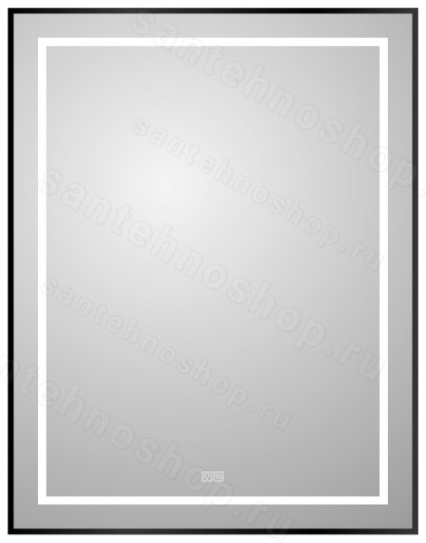 Зеркало с подсветкой BelBagno KRAFT SPC-KRAFT-700-900-LED-TCH-WARM-NERO 70x90, черный